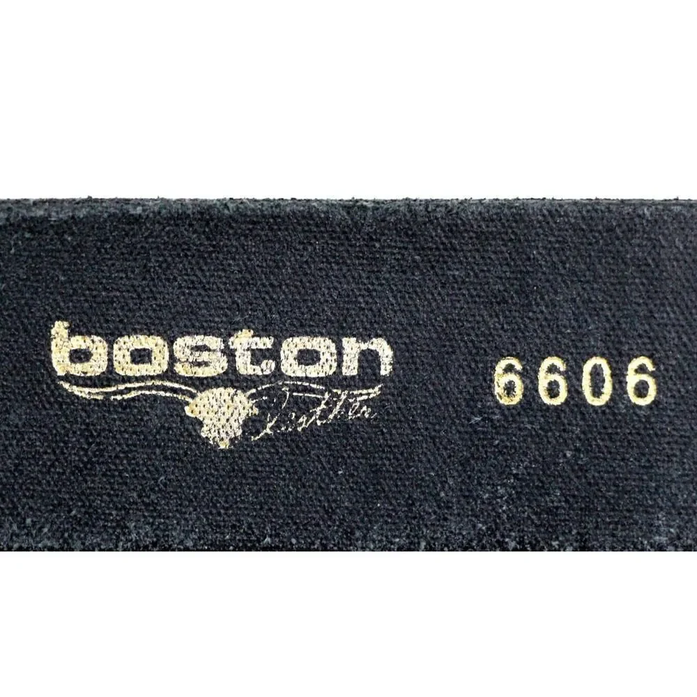 Boston BLACK GENUINE LEATHER 1 3/8